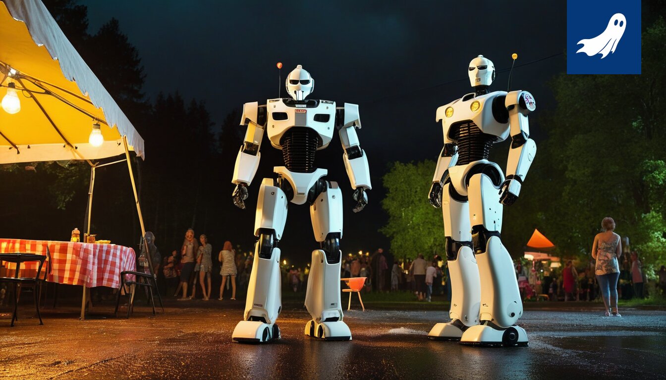 Pihviveitsi-Robocop partioi Ylöjärven festivaalialueella, aiheuttaen hämmennystä pizzerioiden työntekijöiden keskuudessa.
