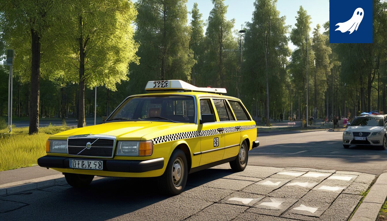 Vaurioitunut auto ja ruoka-automaatti törmäyksen jälkeen Tampereen keskustassa.
