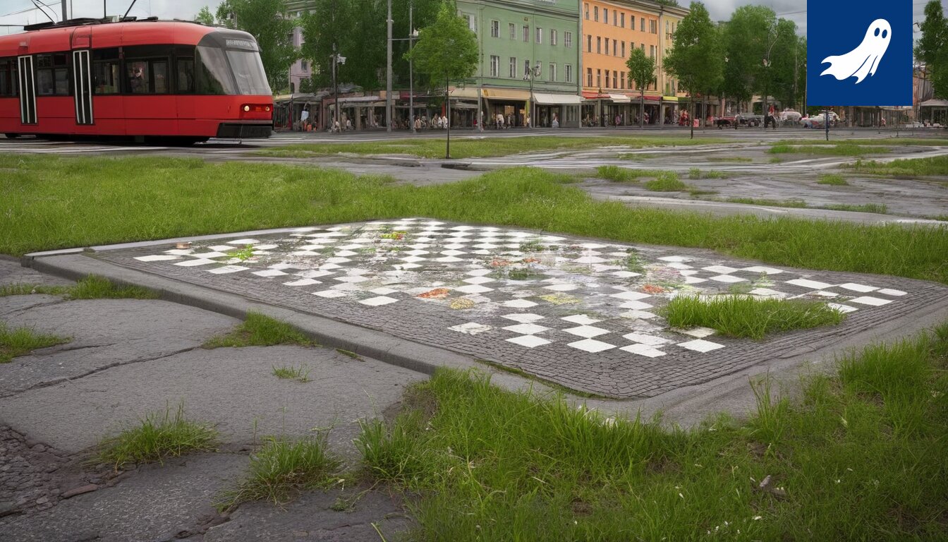 Mari Turunen Tampereen Teatterin lavalla, kuva tekoälyn ja ihmisen roolien hämärtymisestä.