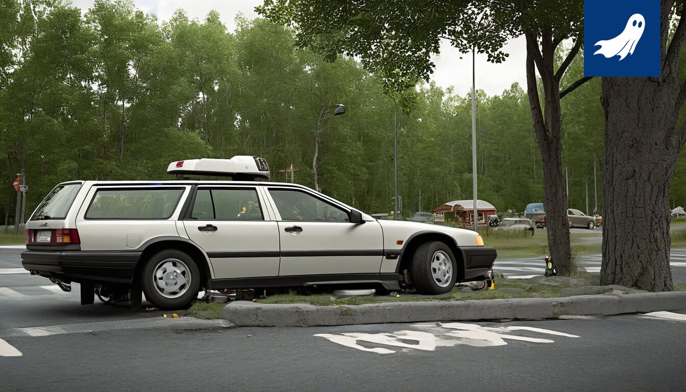 Robottien aiheuttama liikennekaaos Tampereen keskustassa, autoja väistelemässä itseään korjaavia liikennemerkejä.