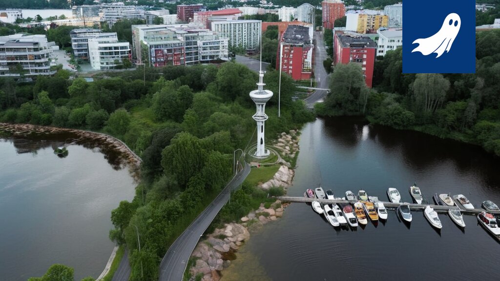 Robottikissa tarkastaa potilastietoja excel-taulukosta, Pirkanmaan terveydenhuollon uusi ratkaisu.