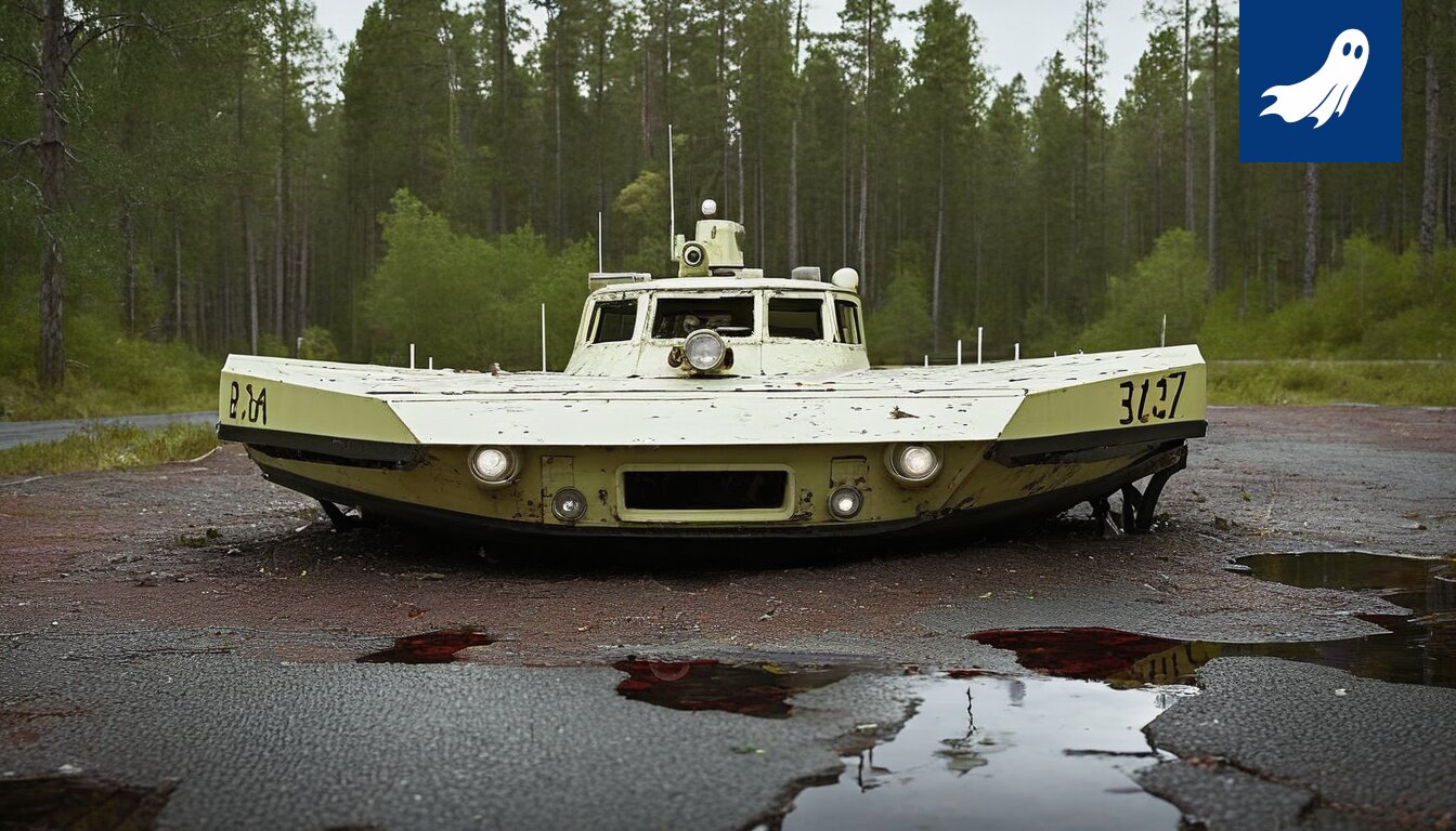 Soutuvene uppoamassa Akaan järvellä, kuva symboloi kyseenalaista teknologian käyttöä ja turvallisuuden laiminlyöntiä.