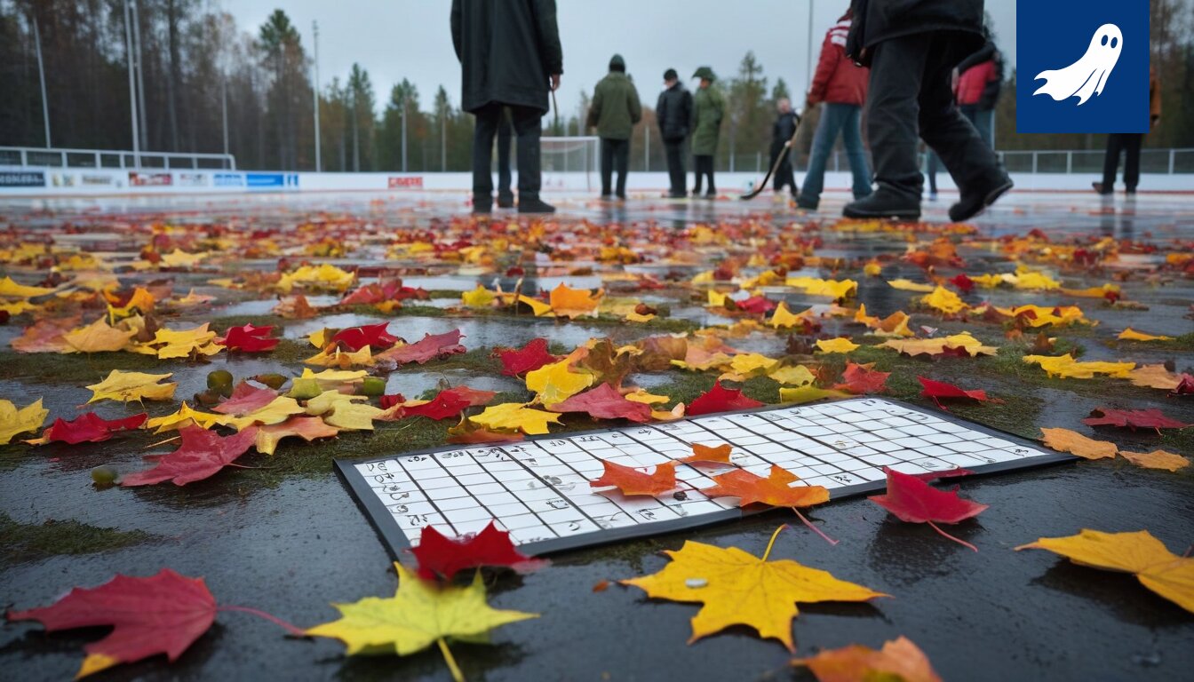 Päävalmentaja Kari Jalonen vakavana sivussa, vihjaten synkkään tilanteeseen KooKoon jääkiekkojoukkueessa.