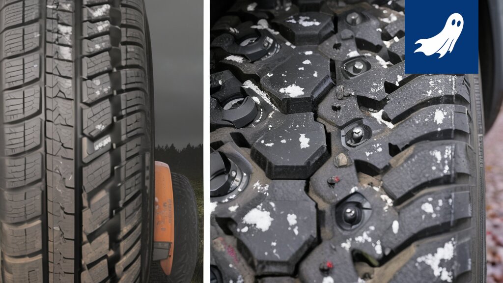 Sarjakuvamainen kuva Nokian Renkaiden talvirenkaasta, jonka päällä on tekoälyn symboli.