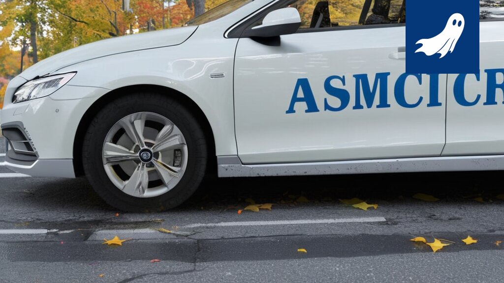 Sarjakuvamainen kuva Tampereen Perkiönkadulta, jossa futuristiset esteet tarkkailevat autoilijoita.