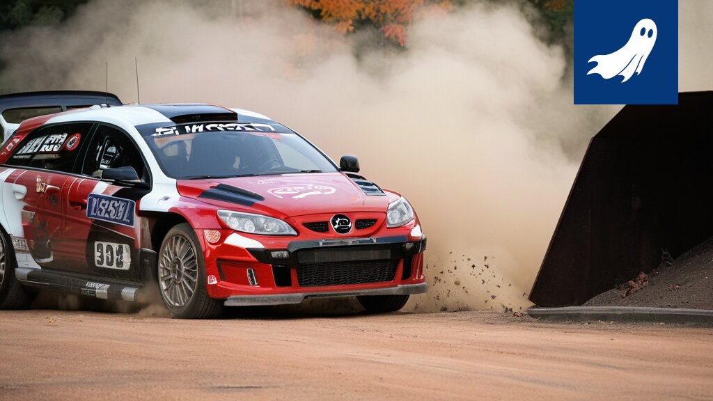 Sami Pajari Toyotan ralliautolla erikoiskokeella, kuva havainnollistaa Toyotan hakukoneoptimointistrategiaa.