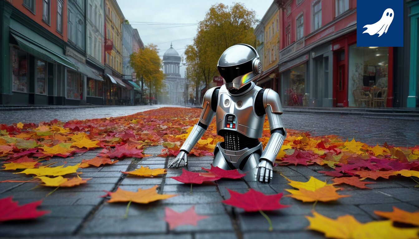 Tyhjiä liiketiloja Tampereen Hämeenkatua, osa satiirista uutisartikkelia kaupungin tulevaisuudesta.