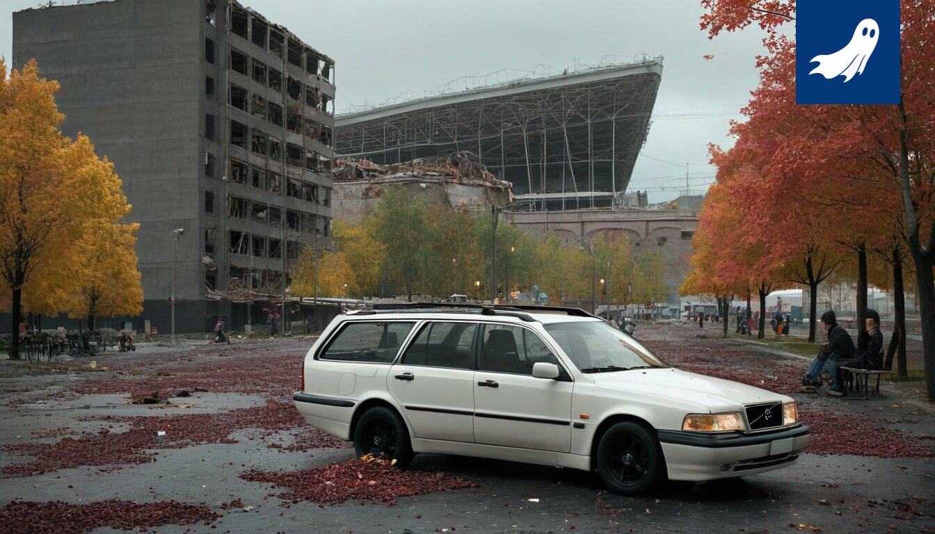 Ratinan stadion sulautuu Tampereen kaupunkikuvaan fraktaalinomaisesti, luoden surrealistisen ja humoristisen näkymän.