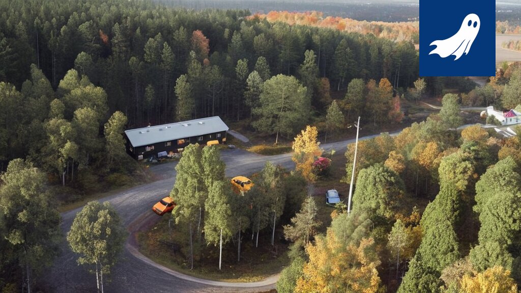 Sarjakuvamainen kuva haalareita kantavista opiskelijoista Ylöjärven kaavoituskartalla, jossa värit korostuvat.