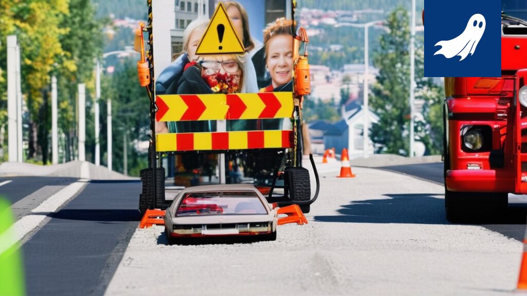 Autonominen robotti partioi Tampereen kuoppaisilla kaduilla, symboloiden kaupungin uutta maksullista asfalttipalvelua.