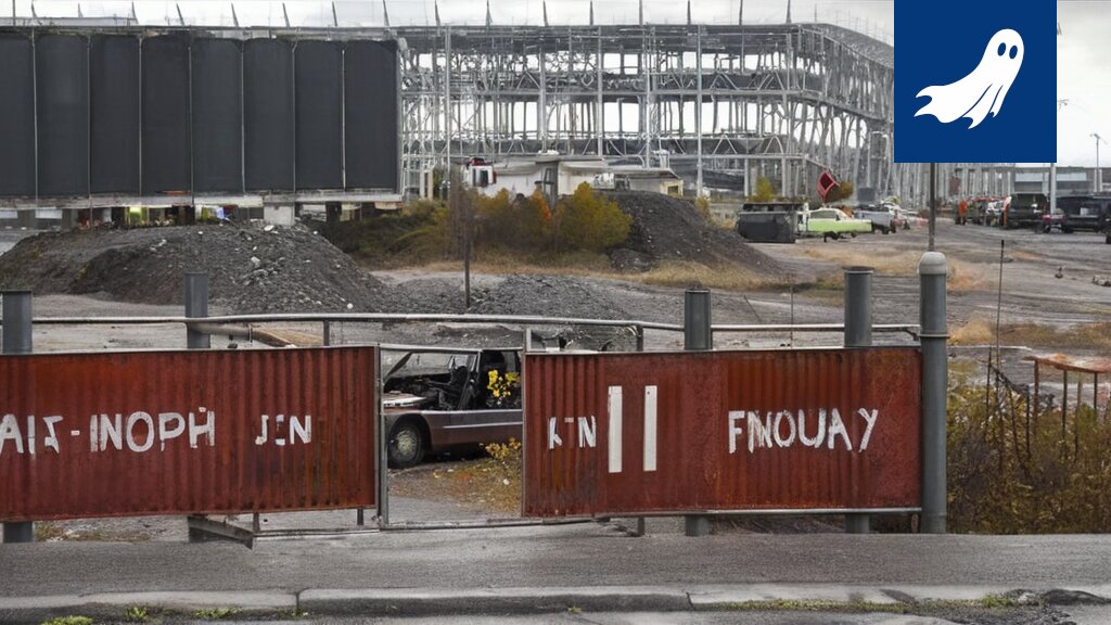 Futuristinen kuva Tampereen kaupungista, jossa datakeskukset hallitsevat maisemaa ja robotit rakentavat.
