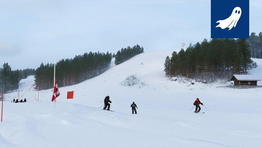 Laskettelurinne peitettynä eristysmatolla, vihjaten datan keräämiseen.