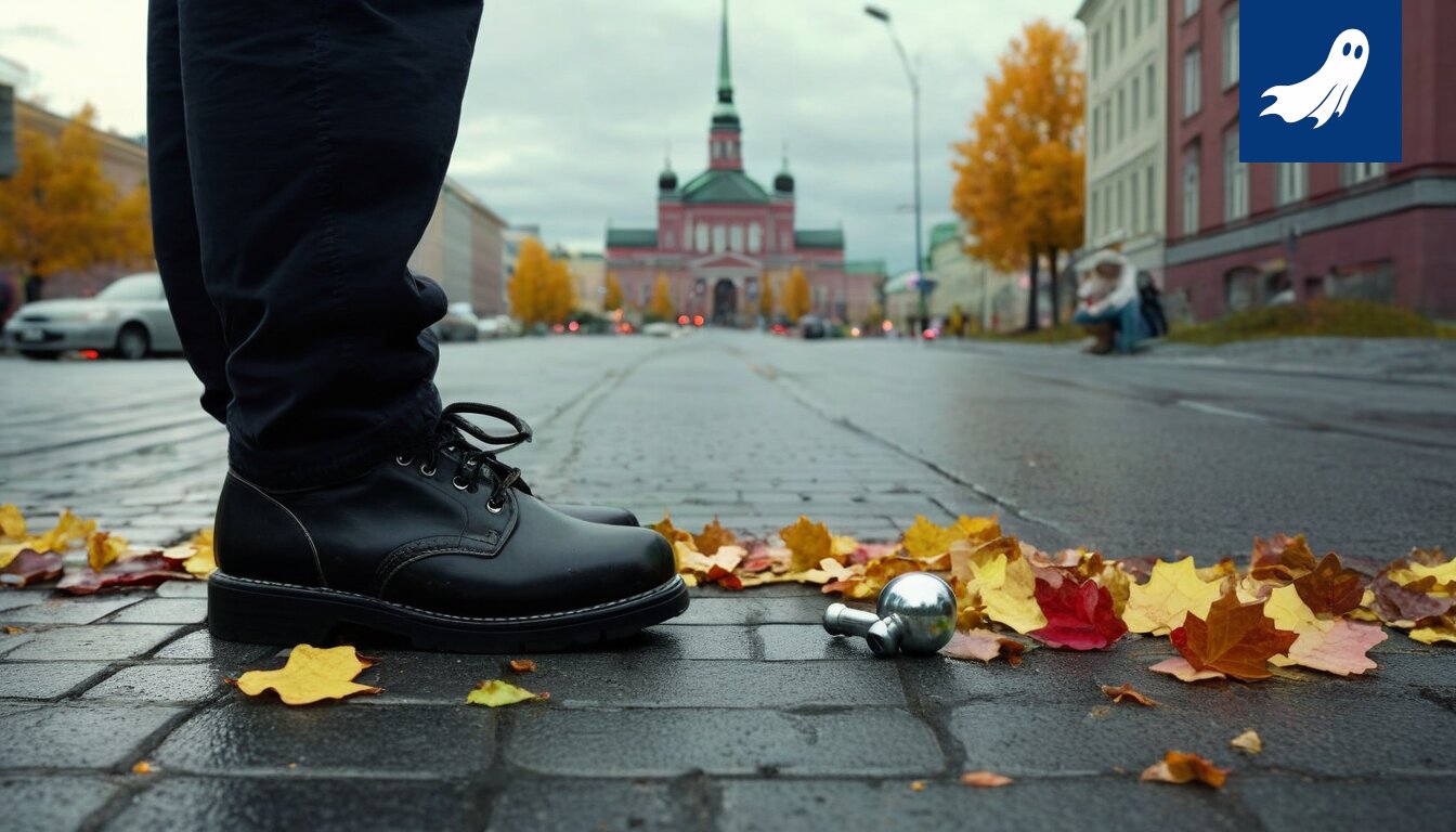 Meemi, jossa ihminen mittaa toisen jalan kokoa, viitaten artikkeliin Tampereen valtuuston päätösten vaikutuksesta jalkaterien kokoon.