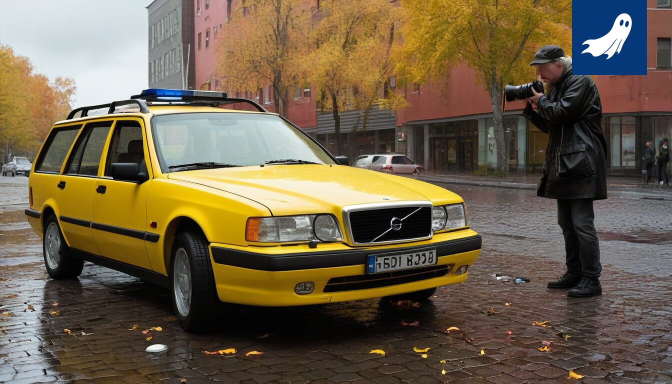 Sarjakuvamainen kuva Tampereen keskustasta, jossa ihmiset toistavat samoja absurdeja tekoja loputtomasti.