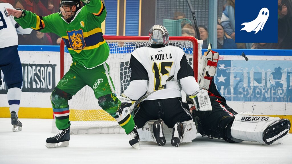 Jääkiekkoilijat tanssivat Hakametsän parkkipaikalla juhlien Ilves U20:n voittoa.