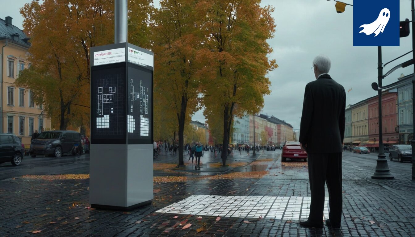 Satiirinen kuva tekoälystä ja uskonnosta, jossa viitataan Jeesuksen brändiuudistukseen digitaalisessa muodossa.