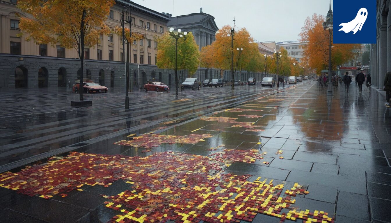 Sarjakuvamainen kuva Tampereen kaupungin alla olevasta salaisesta kryptovaluuttakaivoksesta, jossa ihmiset työskentelevät pimeydessä.