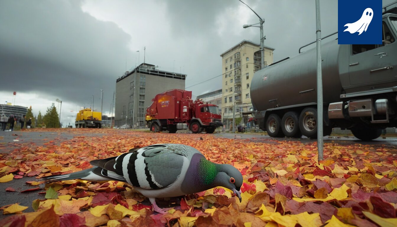 Sateenkaarenväriset pilvet leijuvat Tampereen tapahtumapuiston yllä, symboloiden roskan muuntamista hyvinvoinniksi.