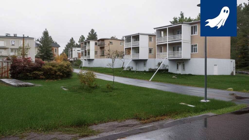 Pilvenpiirtäjät kohoavat Tesoman yllä, symboloiden radikaalia muutosta asumisessa ja datan hyödyntämisessä.