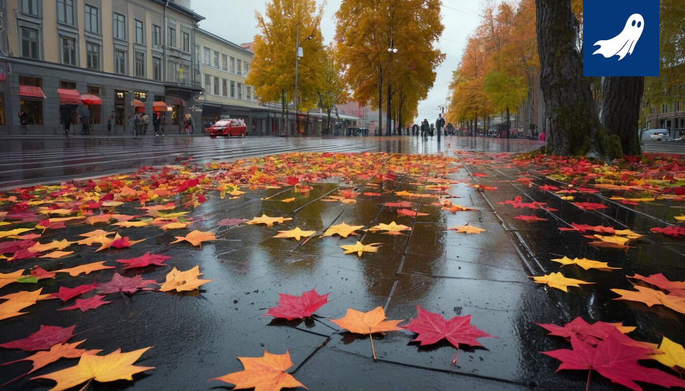 Sateenvarjoja Blockfest-yleisön yllä, symboloiden Tampereen kaupungin uutta sateen myyntibisnestä.