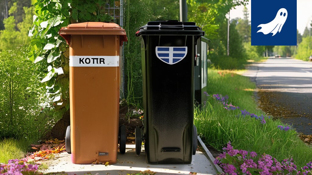 Sarjakuvamainen kuva täydestä roskasäkistä, jonka päällä on dollarin merkki, symboloiden roskasta saatavaa osinkoa.