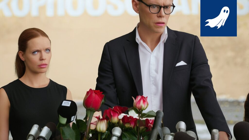 Sarjakuvamainen kuva SDP:n puoluejohtajavaalista, jossa algoritmit ja energiakentät ovat keskiössä.
