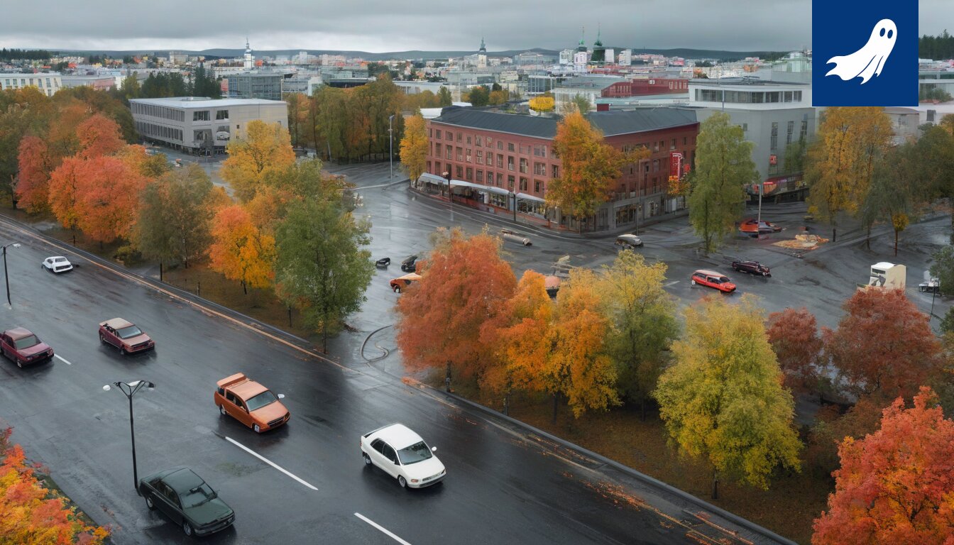 Sarjakuvamainen kuva, joka symboloi osakekurssien nousua irtisanomisten kustannuksella.