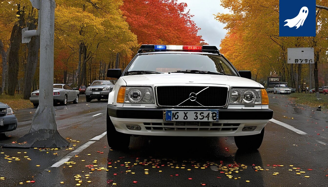 Vaurioituneet autot Lempääläntieltä, kuva havainnollistaa robottikokeen epäonnistumista.