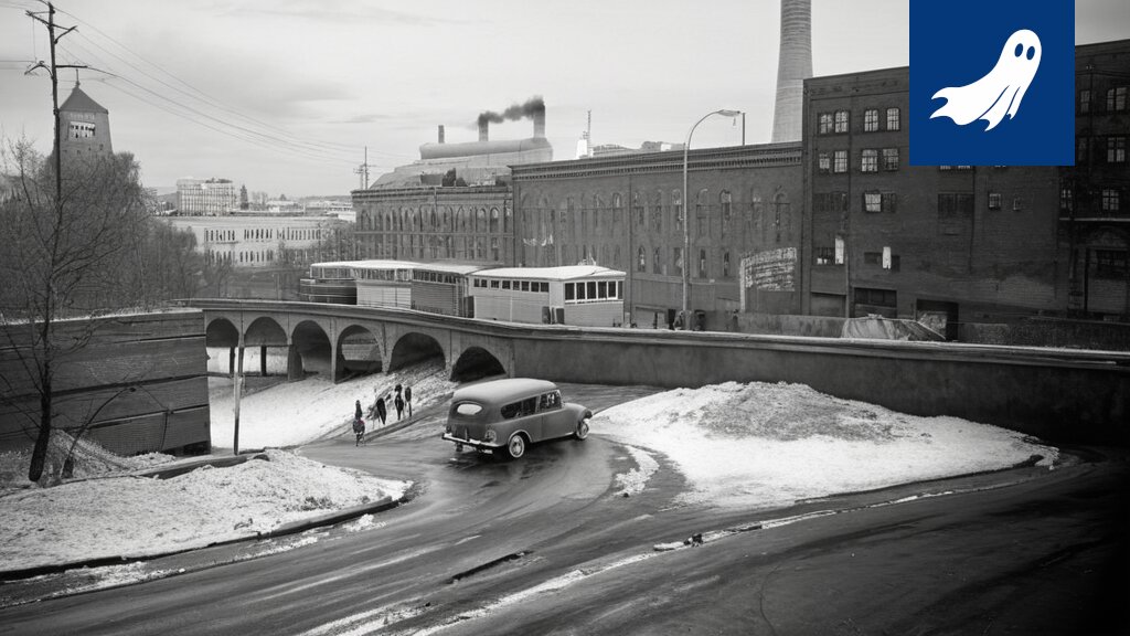 Vanha mustavalkokuva Tampereen kaupunginvaltuustosta vertailussa nykyhetken valokuvaan, vihjaten toistuvista kasvonpiirteistä.