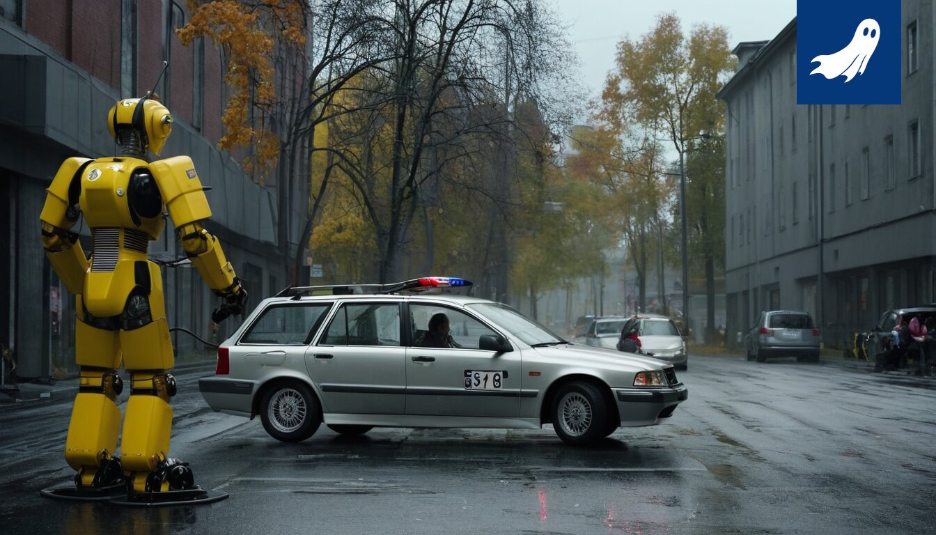 Kuva Ilveksen pelaajasta, joka onkin huipputeknologinen tekoälyrobotti.