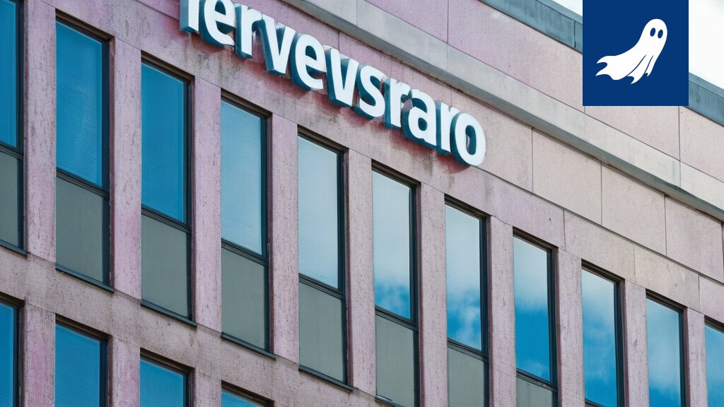 Sarjakuvamainen kuva Terveystalon logosta, jossa on digitaalisia lohkoketju-symboleita ja NFT-tokeneita.