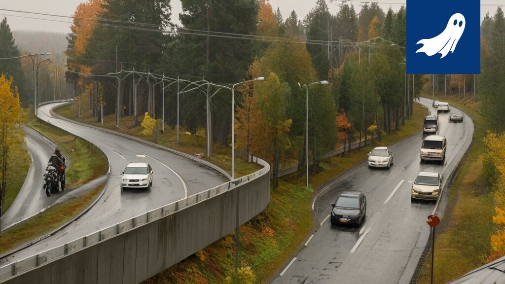 Sarjakuvamainen kuva futuristisesta autosta, joka kerää kolikoita ja jakaa niitä osakkeenomistajille.