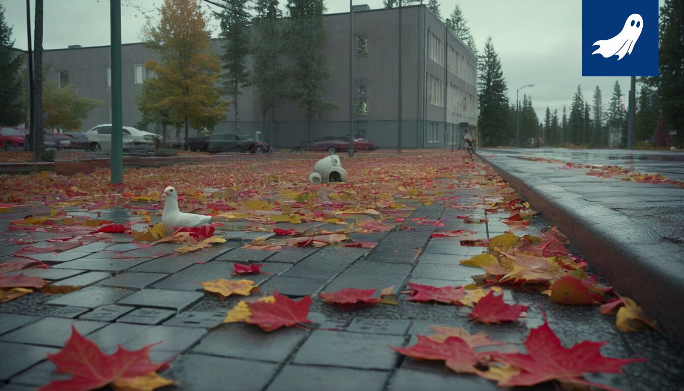 Hylätty koulurakennus Rovaniemen metsässä, jonka seinillä on outoja merkintöjä.
