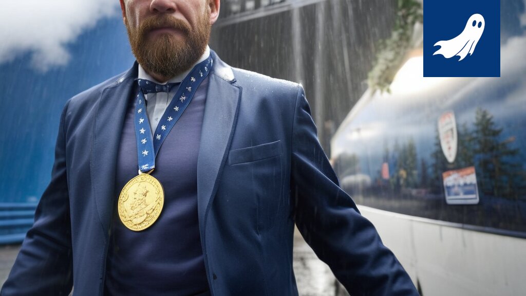 Sarjakuvamainen kuva Antti Pennasesta, jonka päästä lähtee dataa symboloivia viivoja ja numeroita, viitaten algoritmien vaikutukseen valmennukseen.