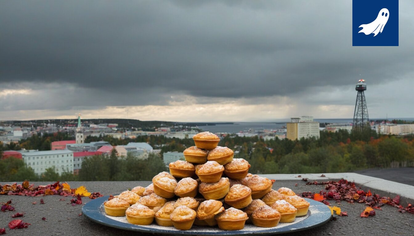 Sarjakuvamainen kuva Tampereen Hopealinjojen toimitusjohtajasta seismisen laitteen ääressä, hymyillen ilkikurisesti.