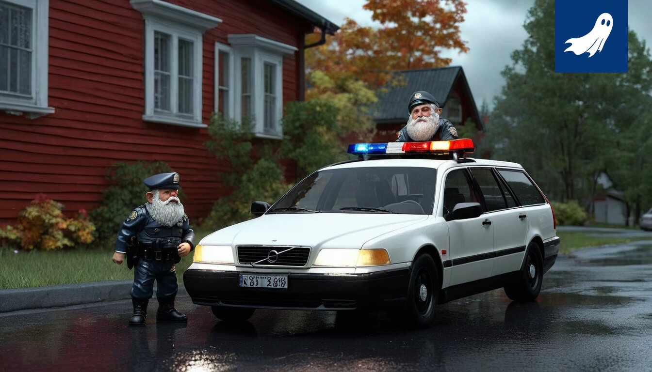 Realistinen puutarhakääpiö seisoo yöllä Sastamalassa, aiheuttaen poliisihälytyksen.