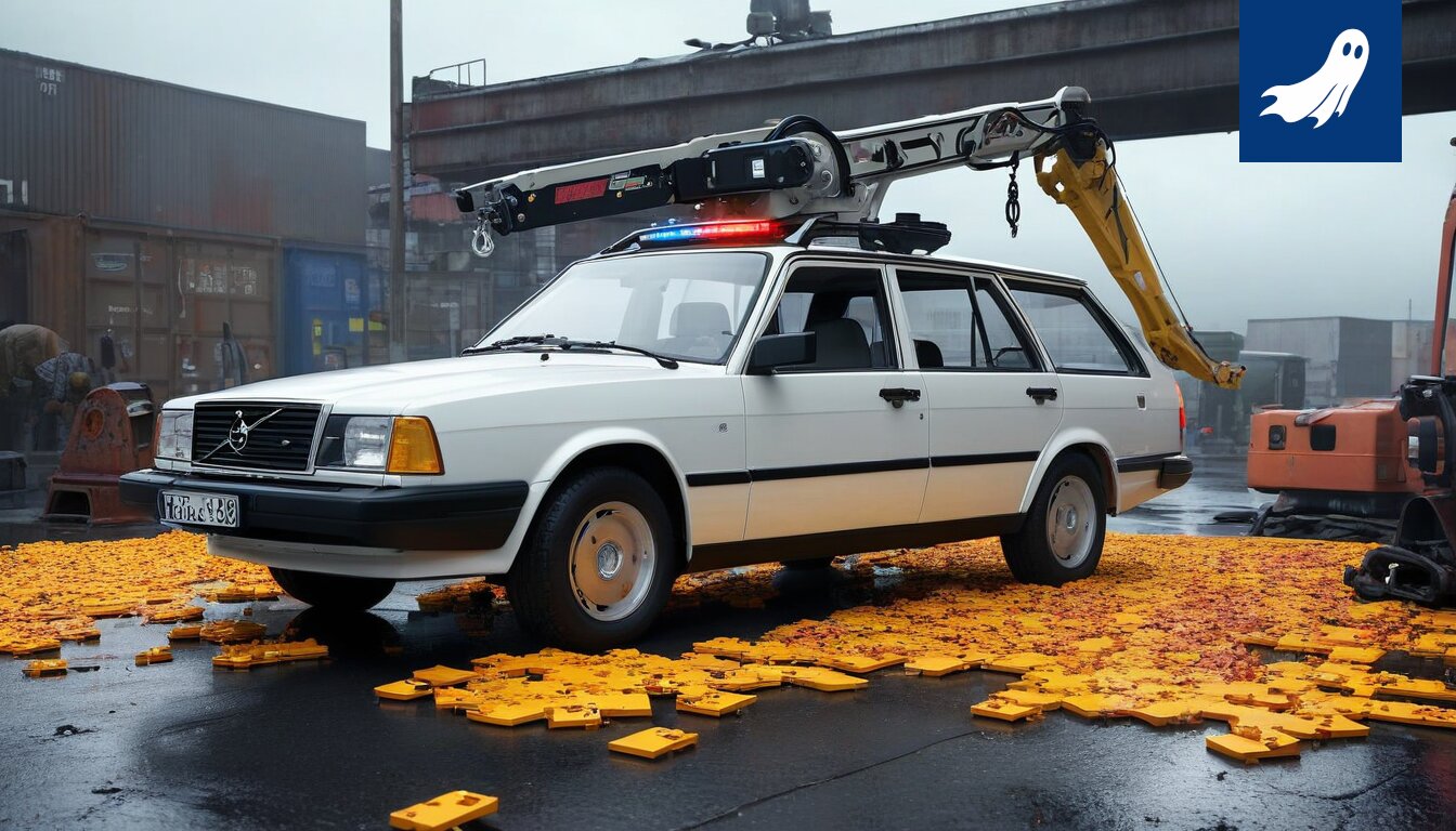 Romuautojen hautausmaa Tarastenjärvellä, jossa algoritmit määräävät romutettavien autojen kohtalon.