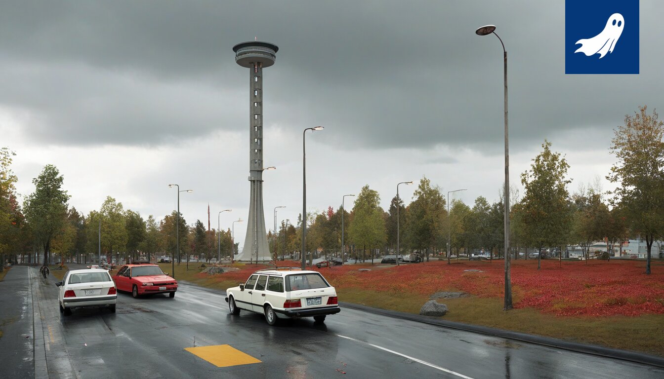Ihmisiä kuljetetaan tiiviissä kuutioissa aaltoilevien istumalihasten voimalla Tampereen keskustassa.