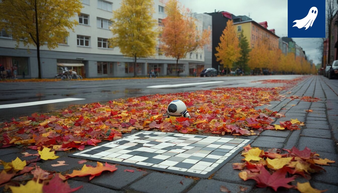 Sarjakuvamainen kuva Tampereen kaupungintalosta, jonka katolla on valtava WC-istuimen muotoinen rakennelma.