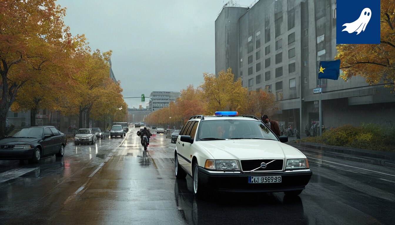 Sarjakuvamainen kuva Makwan Amirkhaniista TikTok-oikeussalissa, jossa tuomarina toimii tanssiva vaikuttaja.