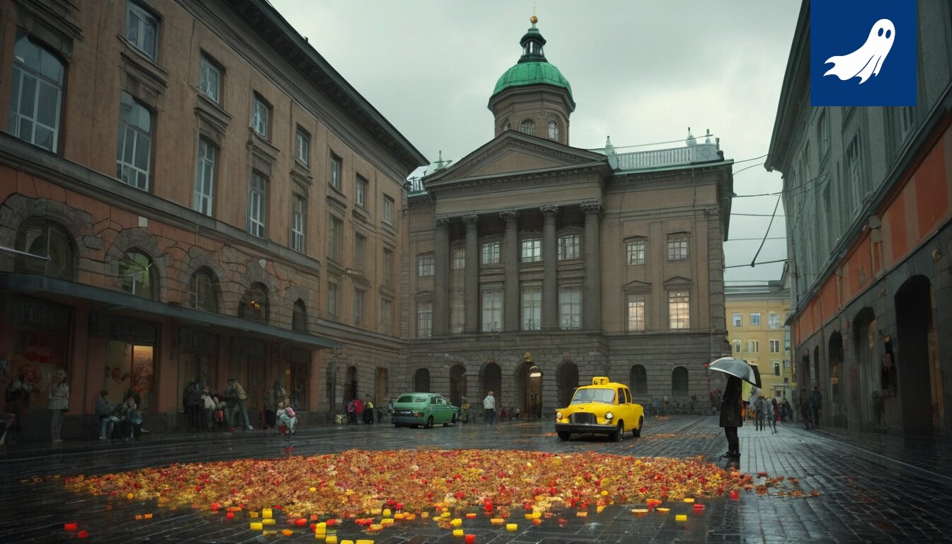 Sarjakuvahahmo Muumipeikko toimii symbolisesti Tampereen kaupungin pelastajana satiirisessa uutisartikkelissa.