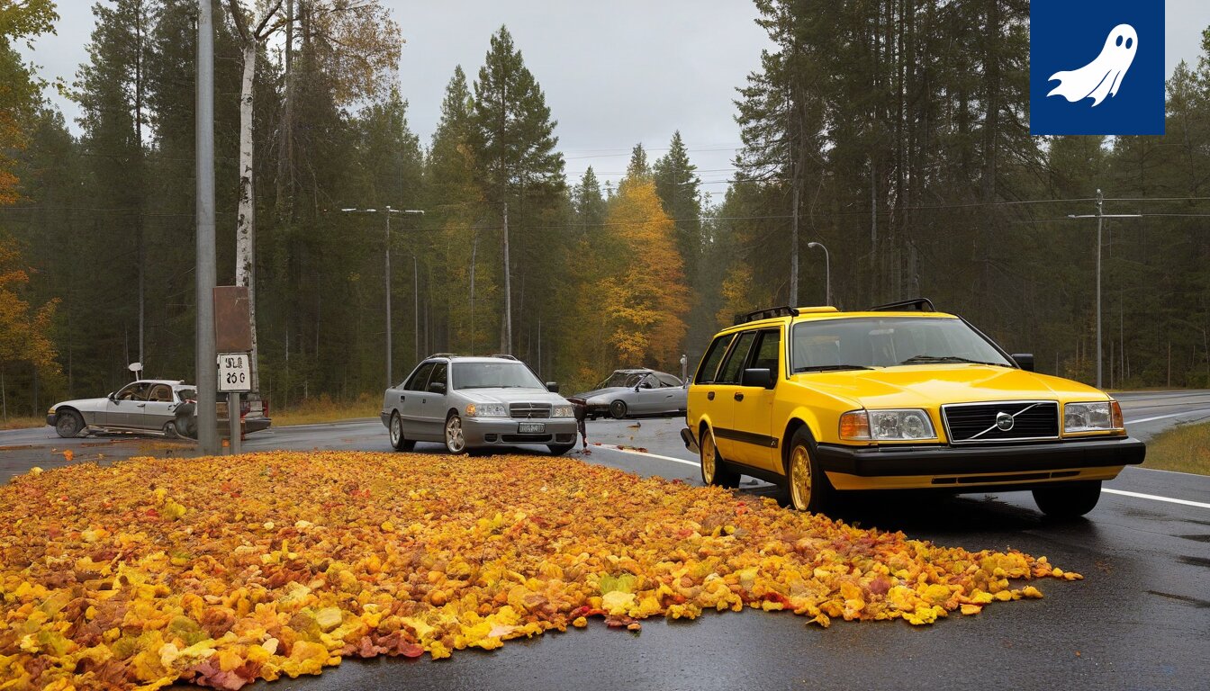 Hirvi pakenee hinausta Porintiellä, kun robottivalvonta luuli sitä luvattomasti parkkeeratuksi autoksi.