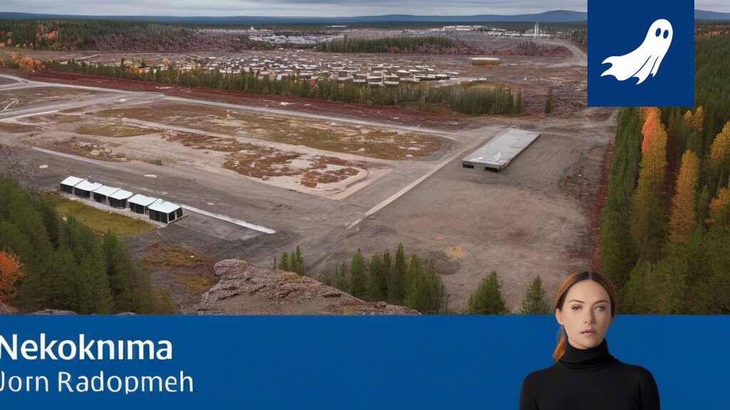 Muhoksen datakeskus ja sen ympäristö, jossa rakennetaan ylellistä asuinaluetta eliitille.