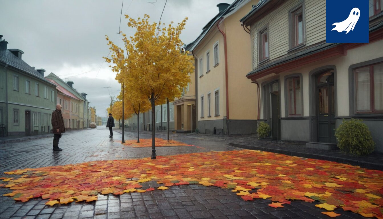 Kuva Hämeenkyrön omakotitalosta, jonka seinälaatat on digitoitu ja esitetty NFT-palasina.