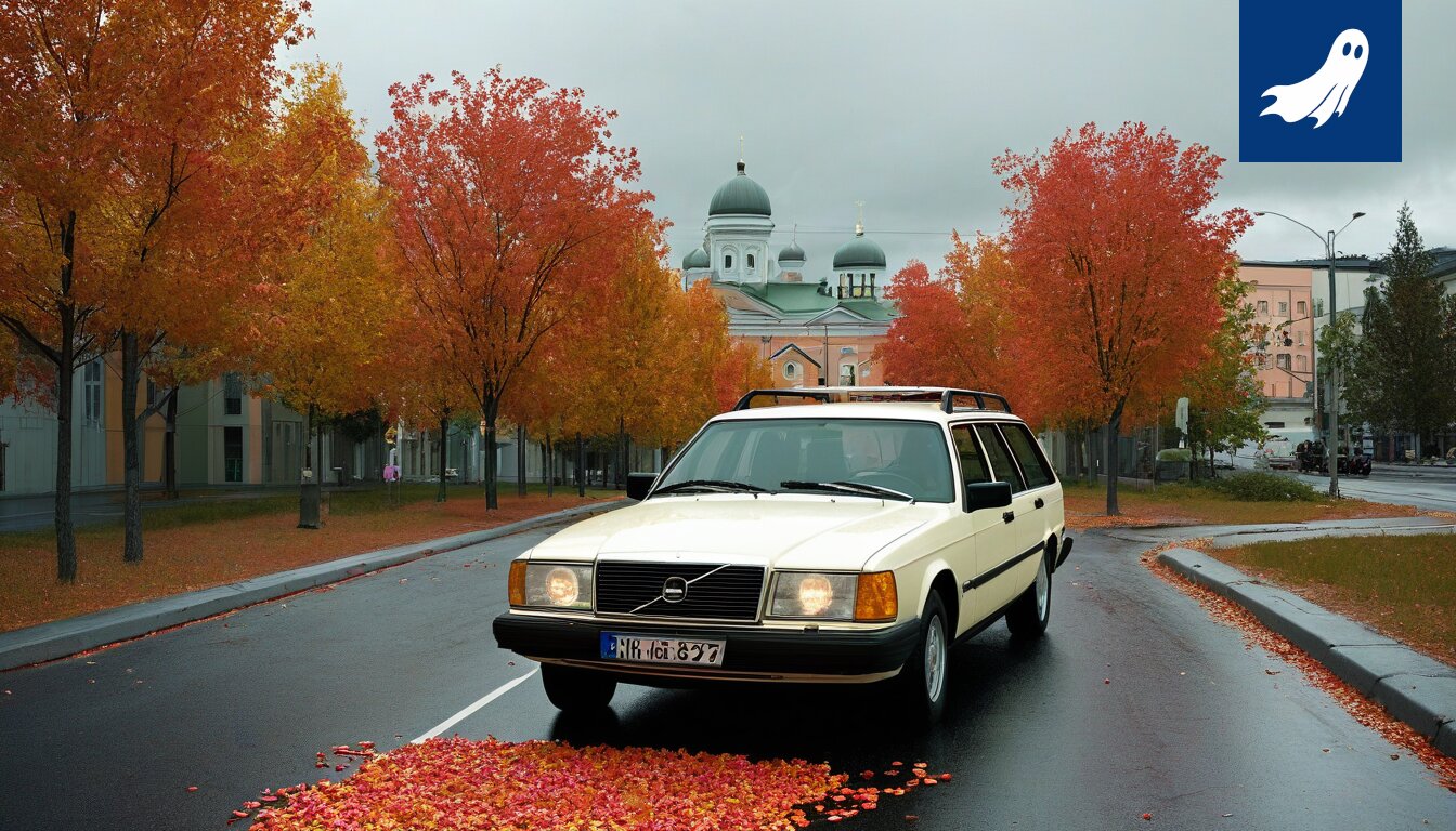 Vihreään maastopukukasaan peittynyt Tampereen kaupunki, satiirinen kuva.