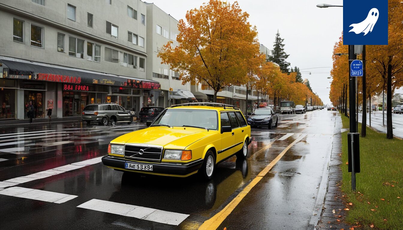 Sarjakuvamainen kuva ruuhkautuneesta Lahdesjärven liikenteestä, jossa näkyy autoja ja viitteitä ruuhkamaksusta.