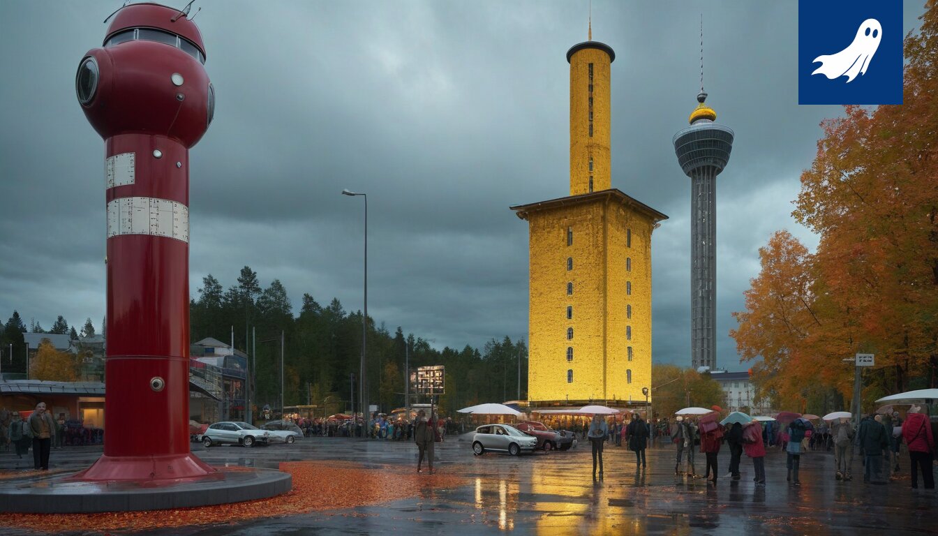 Sarjakuvamainen kuva Paavo Rantasesta pilvessä, josta virtaa nyrkkeilyhanskoja ja kysymysmerkkejä.